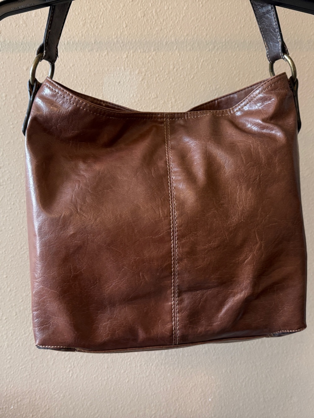 Classic Brown Leather Hobo Bag